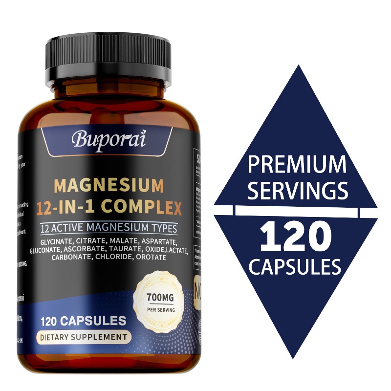 Magnesium Glycinate Capsule - Magnesiumcomplex - Ontspanning, verbetert de stemming,