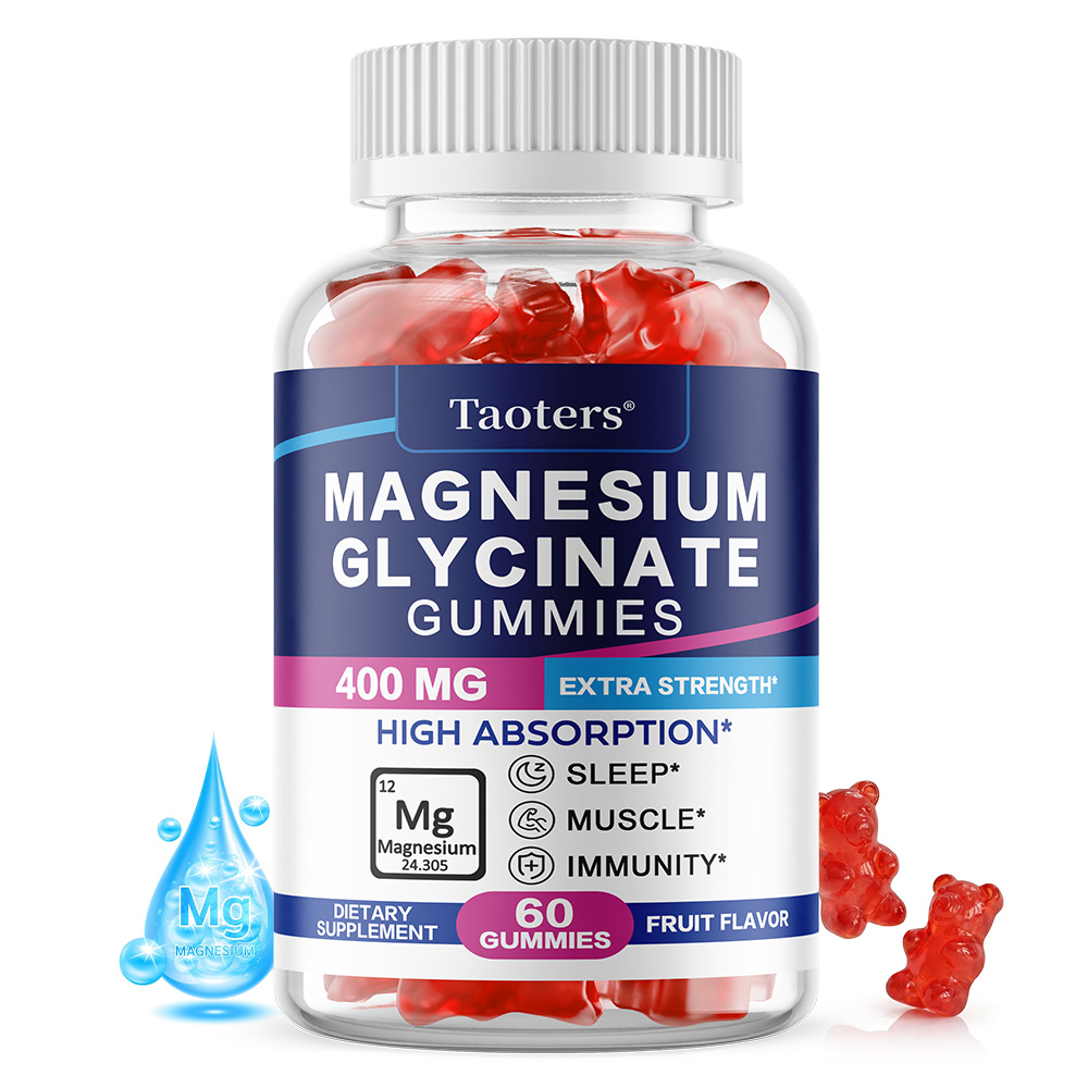 Magnesium Glycinate Capsule - Magnesiumglycinaat Gummies 400mg voor volwassenen |