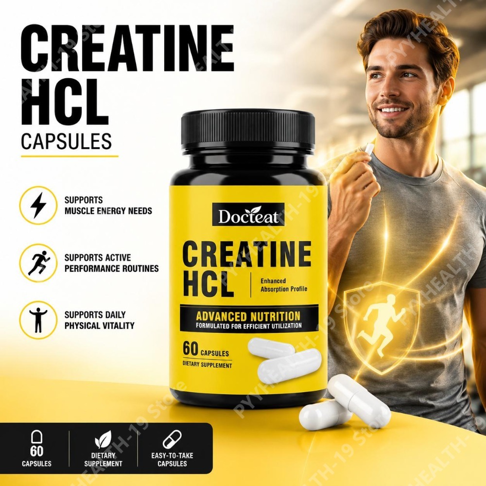 Creatine Hcl Capsule - Docteat Creatine HCL Capsules met Vitamine
