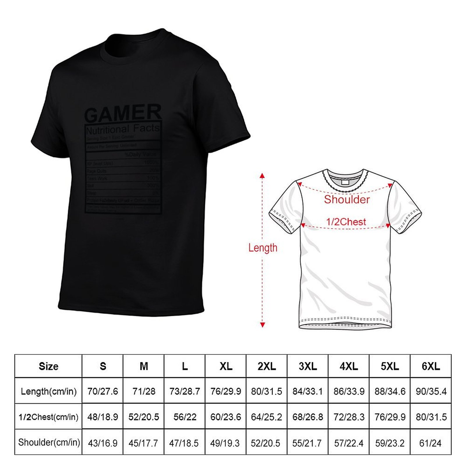 Gamer Nutritional Facts Chart  - Fitness With Nutrition recensie en prijs