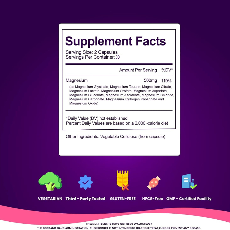 Magnesiumglycinaat 500mg capsu - Magnesium Glycinate Capsule recensie en prijs