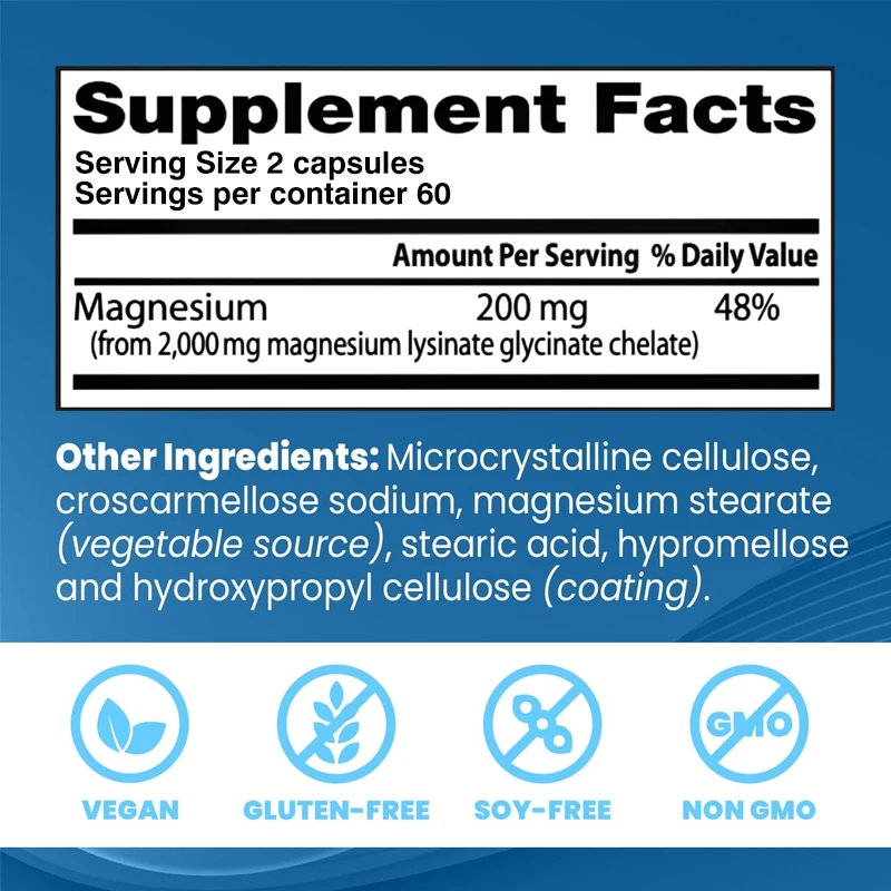 Magnesiumglycinaat Licininaat  - Magnesium Glycinate Capsule recensie en prijs