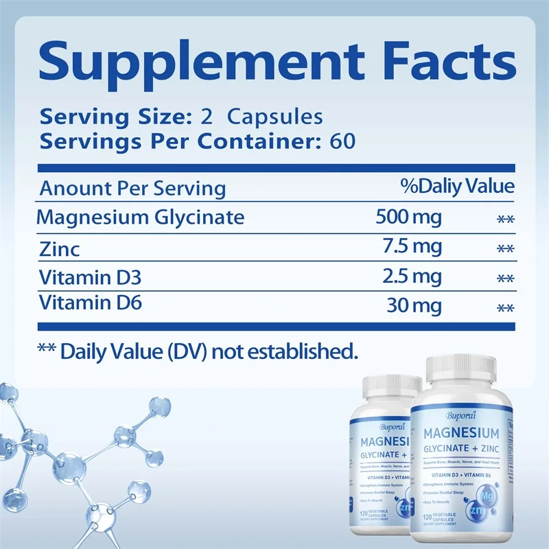 Magnesiumglycinaat + zinksuppl - Magnesium Glycinate Capsule recensie en prijs