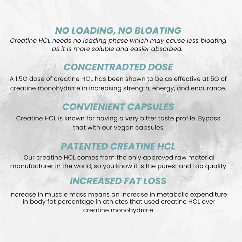 Creatine HCL-capsules 50 servo - Creatine Hcl Capsule recensie en prijs